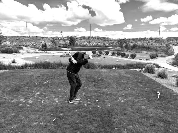 JP taking a swing in Saint George Utah